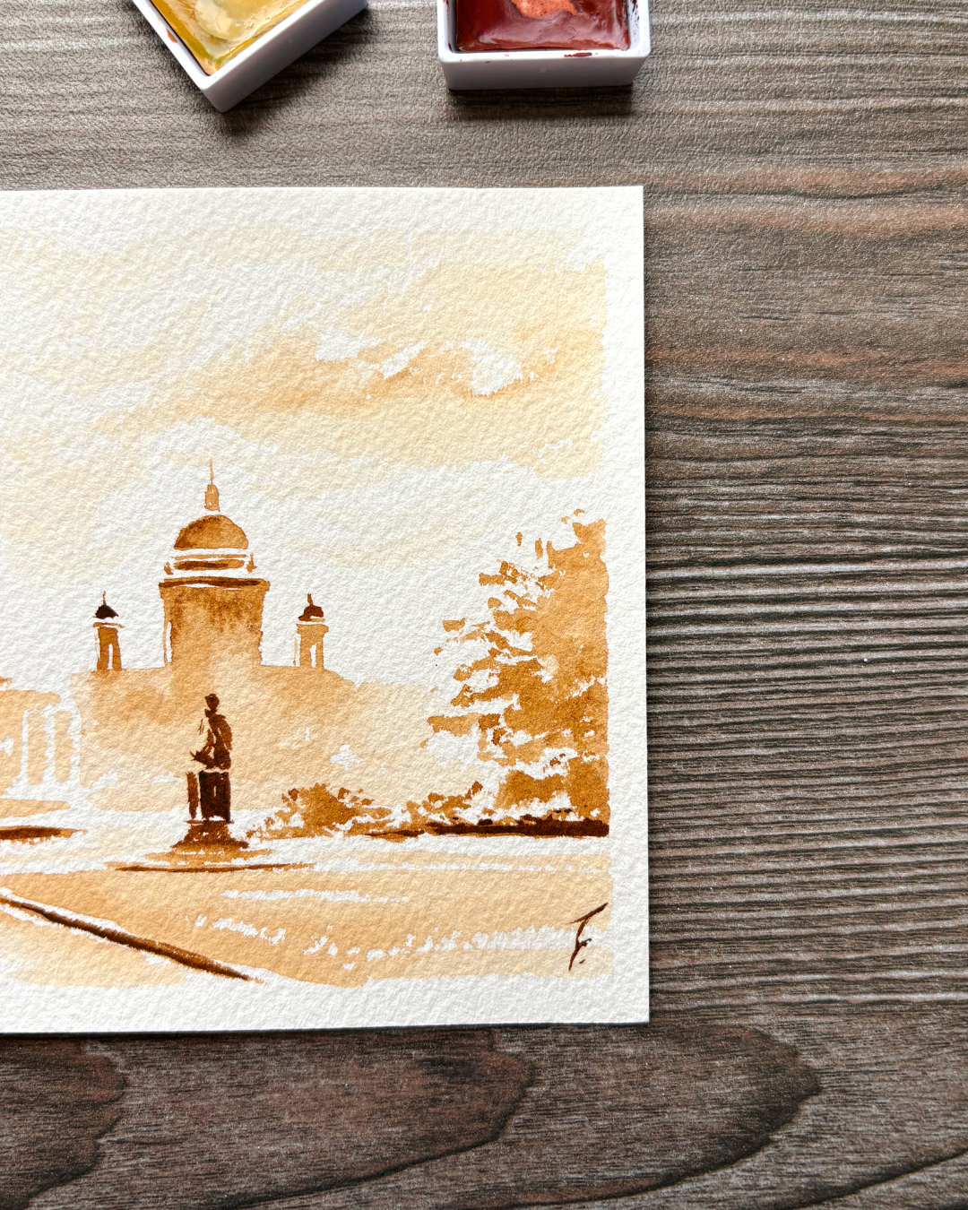Plaza en Sepia